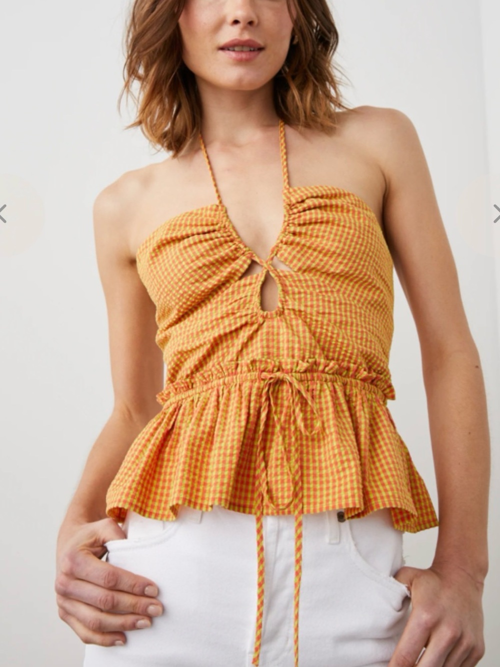 NWT Rails Dulce Top in Cherry Lime Gingham, M